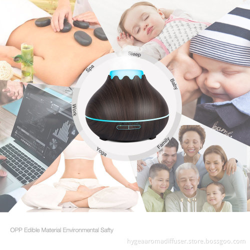 150ml Mist Humidifiser Wood Grian Aroma Diffuser Fragrance